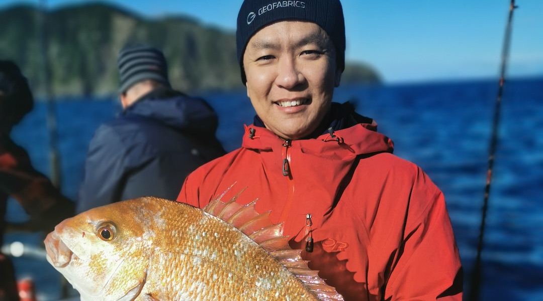 A huge snapper caught aboard "Desperate Measures"